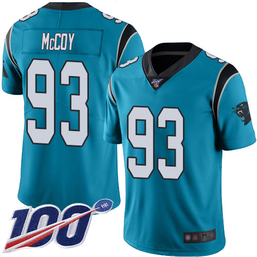 Carolina Panthers Limited Blue Men Gerald McCoy Alternate Jersey NFL Football #93 100th Season Vapor Untouchable->carolina panthers->NFL Jersey